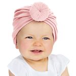 SYGA Unisex Cotton Turban Hat (Pack Of 1) (TurbonHeadWrap_LightPink_Light Pink_S)