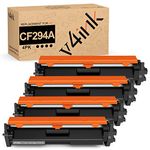 V4INK 4PK Compatible Toner Cartridge Replacement for HP 94A 94X CF294A Toner Cartridge Black Ink for HP Laserjet Pro M118dw Pro MFP M148dw M148fdw M149fdw M118 M148 Printer