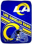 Northwest NFL Los Angeles Rams Unisex-Adult Raschel Throw Blanket, 60" x 80", Slant