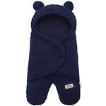 BlueSnail Newborn Receiving Blanket Baby Swaddle Receiving Blankets (Navy)