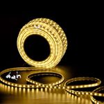 Errol led strip lights waterproof led rope light energy saving strip lights for room | led strip light for false ceiling | home decor lights | home decoration | Diwali | Christmas(50 Meter,Warm White)