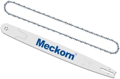 Meckorn 24 Inch Chainsaw Guide Bar Saw Chain Combo 3/8" Pitch 0.050" Gauge 84 Drive Links Tail Mount D176 Fits Echo CS-590 CS-660 CS-670 CS-680 CS-600P Replaces for 24D0AS3884C, 240RNDD176,72LPX84CQ