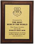 aahs!! Engraving Worlds Greatest Plaques (The Best Mom in The World, Gold)