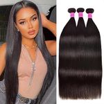 12A Brazilian Straight Human Hair Bundles Natural Color Double Weft Weave 100% Unprocessed Virgin Hair Bundles 10 12 14 Inch