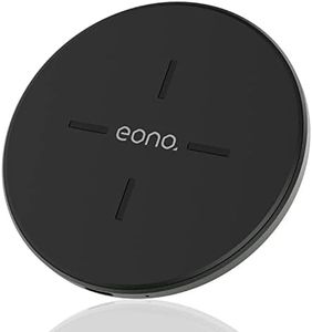 Eono Caricatore-Wireless-C1-Caricabatterie-Wireless 15W Qi - pad di carica rapida senza fili - Caricabatterie a induzione per iPhone Galaxy(Nero)