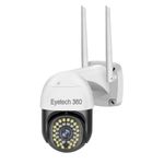 Eyetech 360 WiFi 1080p 3MP 360 Degree Pant Tilt Smart Ptz Wireless Security Camera Indoor Outdoor Security Motion Detection,Two Way Audio,Watch Live View Camera Home Office Surveillance