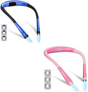 Glocusent LED Neck Reading Light, Book Light for Reading in Bed(2 Pack)