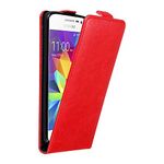 cadorabo Case works with Samsung Galaxy GRAND PRIME in APPLE RED - Flip Style Case with Magnetic Closure - Wallet Etui Cover Pouch PU Leather Flip