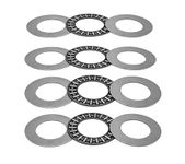 4 Sets AXK2035 Thrust Needle Roller Bearings with Washers 20mm Bore 35mm OD 2mm Width, Industrial Bearing for Machinery, Conveying Equipment, Robotics, Elevators