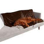 Furhaven Pet Blanket for Dogs and Cats - Waterproof Two-Tone Luxe Velvet Dog Throw Blanket, Washable, Brownstone, Extra Large