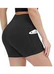 ALONG FIT 5" Biker Shorts for Women with Pockets High Waisted Workout Gym Yoga Compression Short Squat Proof Leggings