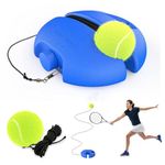 Drumstone® (𝐒𝐩𝐞𝐜𝐢𝐚𝐥 𝟏𝟓 𝐘𝐞𝐚𝐫𝐬 𝐖𝐚𝐫𝐫𝐚𝐧𝐭𝐲 Tennis Trainer Nylon Rebound Ball – Portable Solo Practice Rebounder Kit with 2 Elastic String Balls, Adjustable Base, Beginner