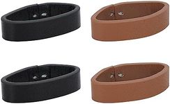 JASGOOD Belt Accessories Leather Loop Keeper, Straps Holder Retainer Band for 1.3"/33mm Wide Belts/Straps