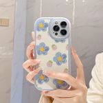 LIUJINCAN Compatible with iPhone 11 Case - Lovely Pink Berry and Blue Painting Floral - Full Camera Lens Protection - Kawaii Slim Soft TPU Silicone Bumper Case for Women and Girls