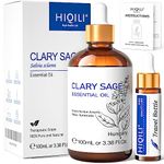 HIQILI Clary Sage Oil Essential Oil, Premium Clary Sage Oil for Aromatherapy Diffuser Skin Hair Care -100ml