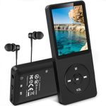 AGPTEK A02S 16GB MP3 Player, 70 Hours Playback Lossless Sound Music Player, Supports up to 128GB, Black