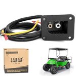 10L0L 36 Volt Powerwise Charger Receptacle for EZGO TXT & Medalist DCS/PDS Golf Cart, Receptacle with Wiring Harness, OEM# 73063-G01 73063G01