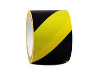 Vinyl Floor Marking Tape Zebra Yellow/Black 3 inch/72 MMX 30metres - 10 Colours Available