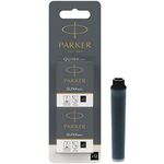 Parker Mini Fountain Pen Ink Refill Cartridges | Black QUINK Ink | 12 Count