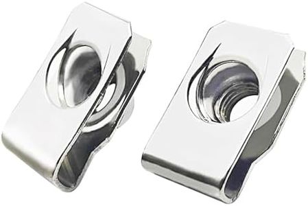 1/4"-20 Regular Extruded U-Nut, U-Style Clip-On Nuts, Stainless Steel 18-8 (304) U-Type Clip Nuts, Pack of 20