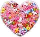 GOGOONLY 100pcs Charms Kawaii Cute Set Resin Candy Charms Mixed Assorted Sweets Flatback Beads Making Supplies for DIY Craft Making, Cell Phone Decorations and Ornament Scrapbooking With Case (Jelly (100pcs)) - BH001075