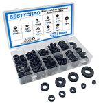 BESTYCHAO Rubber Grommet Assortment Kit,190pcs 9 Sizes Electrical Wire Gasket Firewall Solid Hole Plugs Wire Gasket