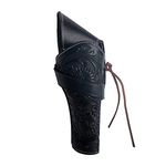 Hulara Full Grain Buff Leather Cross Draw Holster Gun Holder 22 .38/357 .44/45 Cal Revolver Gun Western Holster Fit 4" to 6" Revolver Holster