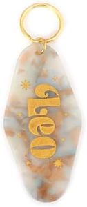 PERSONFUN Astrological Leo Zodiac Sign Acrylic Keychain with Gold Stars (Leo)