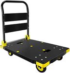 Platform Truck Cart 1000LBS Chinco Star Folding Push Cart Dolly Portable Moving Dolly Cart with 360° Swivel 5'' Wheels Heavy Duty Foldable Flatbed Cart for Hand Moving 2022 Upgrade (35L x24W x40H in)