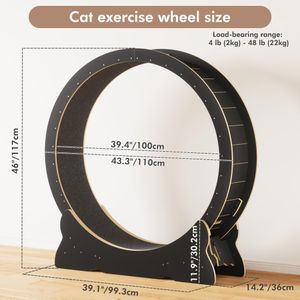 Mondeer XL Cat Exercise Wheel – Large Indoor Running Wheel for Cats