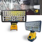 Cordless LED Work Light for Dewalt 20V Battery，90W 5400ML LED Wide Beam Flood Light with Two USB Charging Port LED Light for Emergency,Workshop,Garage.(No Battery)