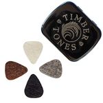 Felt Tones Mini FELM-MT-4 Mixed Tin of 4 Ukulele Picks, Natural, 4.0 mm*26.0 mm*22.0 mm