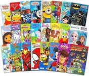 24 Pack Small Coloring Books for Kids Ages 4-8, 2-4 - Bulk Coloring Bundle Classroom Rewards, Prizes, PreK Kindergarten Party Favors with Disney, Nick, More | Mini Activity Books for Boys, Girls