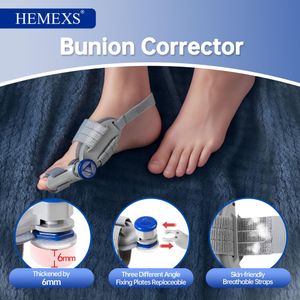 HEMEXS Bunion Corrector Splint for Women & Men – Adjustable Toe Alignment, Day & Night Relief