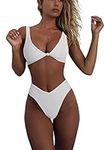 geluboao White Two Piece Swimsuits 