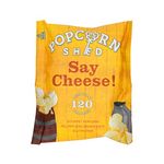 Popcorn Shed Say Cheese Gourmet Popcorn Snack Pack, Cheddar Cheese Flavoured Popcorn, Gluten Free, Low Calorie, Natural & Vegetarian Lunch Box & Movie Night Snacks, 16g