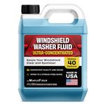 Maplefield - Windshield Washer Fluid Concentrate - All-Season, Streak-Free Car Window Cleaner - 8 fl oz, Makes 40 Gallons - Easy Capful Measurement