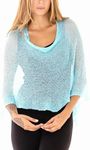 SHU-SHI Women’s Sheer Knit Poncho Shrug Lightweight Summer Bolero Cover Up Pullover Sweater One Size Fits Most