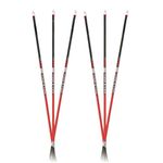 Carbon Express Maxima RED Fletched Carbon Arrows with Dynamic Spine Control and Blazer Vanes, 6-Pack, Available in 250(.400 Spine) & 350(.350 Spine)