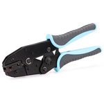 YMYP Crimper for Insulated Flag Terminals, Ratcheting Crimping Tool for AWG 22-14 (0.5-2.5mm²) - Ratchet Terminal Plier - Electrical Crimping Tool