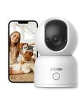 ZOSI C518 2K 3MP Pan/Tilt Security Camera,360° Views Baby/Pet Dog Monitor,2.4G/5G Dual-Band WiFi Indoor Cam with App,Smart Person Detection,2 Way Aud,Cloud & SD Card Storage,Works with Alexa