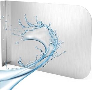 Stainless Steel Side Splash Guard - 17" x 12" Wall Mount Splash Guard with Screws,Splash Sink Splash Protector for Kitchen Restaurant,Splash Guard for Bathroom Sink Side Splash,Sink Basin Safe Guard