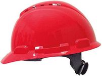 3M Hard Hat, Ratchet, Ventilated, Red, H-700N-RD
