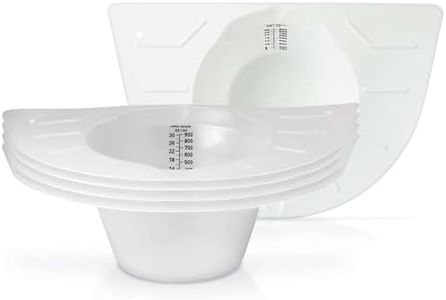 Urine Collection Hat for Toilet - 5 Pack of Reinforced Ribbing Specimen Pans with Wide Brim Wings - Urine and Stool Collector