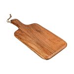 Samhita Acacia Wood Cutting Board, for Meat, Cheese, Bread, Vegetables & Fruits, with Grip Handle (38.1cm x 17.78cm)