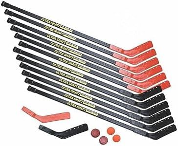 Champion Sports Ultra Shaft Hockey Set (Black/Red, 47-Inch)