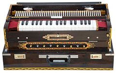 Maharaja Musicals Calcutta Harmonium, Scale Changer, In USA, Concert Quality, Triple Reed, 9 Scales - 3 3/4 Octave, Folding, Coupler, Tuned to A440, Padded Bag, Mahogany Color (PDI-BGH-MMF)