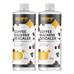 Zeiff Coffee Machine Descaler - 32oz (8 Uses) - Compatible with Nespresso, Breville, Delonghi, Keurig Descaling Solution for Coffee Maker Cleaner and Descaler - Coffee and Espresso Machine Descaler