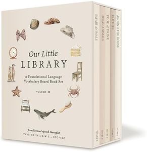 Our Little Library Vol. 2: A Foundational Language Vocabulary Board Book Set for Babies, Including Ocean Animals, Safari Animals, Food and Drink, ... the House (Our Little Adventures Series)