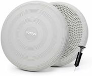 YOTTOY Wobble Cushion - Engage Core Stability with our Extra Thick Premium Balance Disc for Adult Balance and Sensory Wiggle Seat for Kids (gray)